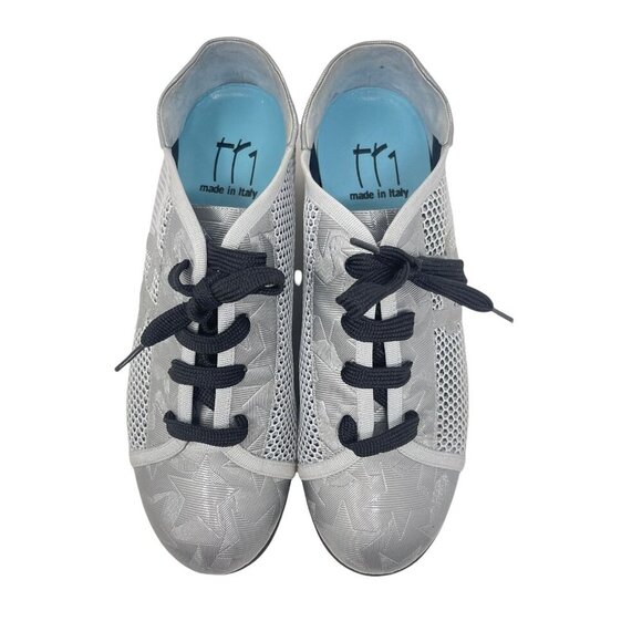 Thierry Rabotin Runner Mesh Platform Sneakers Silver Size 38 - Picture 7 of 8